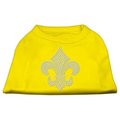 Mirage Pet Products Mirage Pet Products 52-30 XSYW Silver Fleur de Lis Rhinestone Shirts Yellow XS - 8 52-30 XSYW